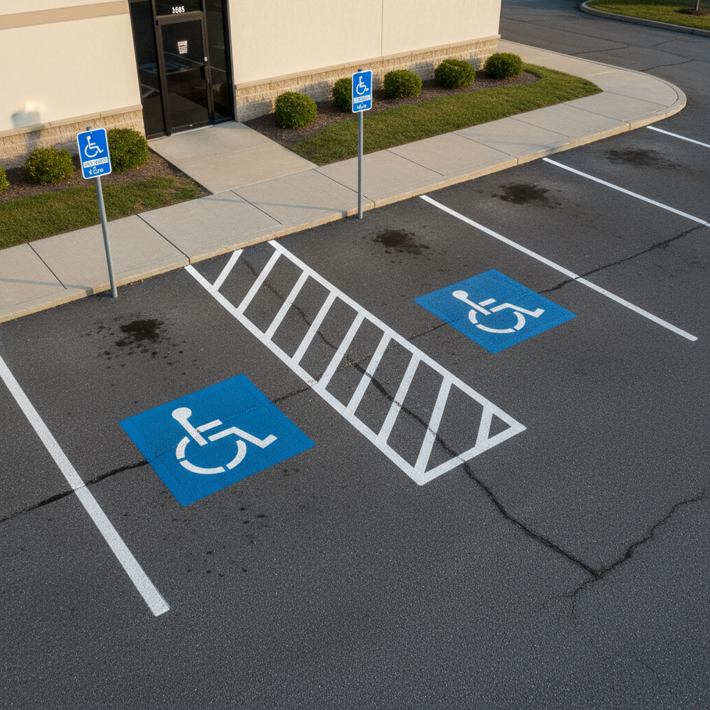 ADA parking lot striping requirements explained